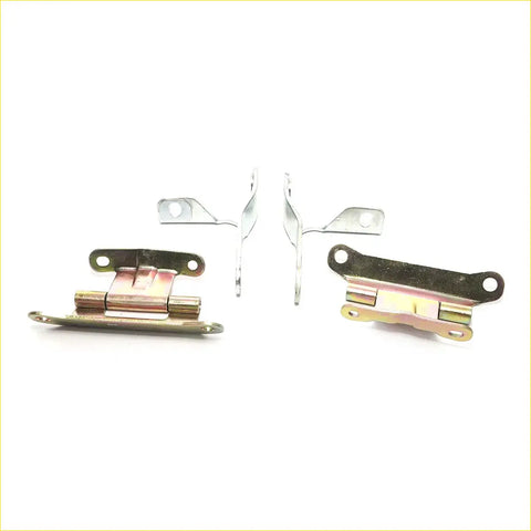 Silver-toned metal rear tailgate hinge assembly with polished finish and pre-drilled holes for toyota hilux revo double cab 2015-2023