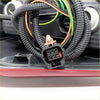 Black plastic automotive wiring harness with multi-pin connector and colorful wires for ford ranger tail light bulbs