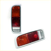 Rear tail light set for toyota hilux 2nd gen 1972-1978 with white frame red and clear textured lenses back view