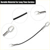 Black insulated rear tailgate cables with silver metal eyelets for toyota hilux 2 straps kit