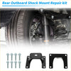 Black metal rear upper shock mount repair kit with bolts and brackets for toyota 4runner 1996-2002 outboard shock
