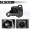 Black plastic rearview backup camera module with 6-pin connector and mounting bracket for 2016-2017 toyota tacoma back side