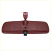 Maroon plastic rear view mirror for toyota hilux 1997-2005 with black adjustment clip and mounting bracket shown from back