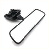 Black plastic rear view mirror with rectangular reflective surface and mounting bracket for toyota hilux 1997-2006