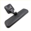 Black plastic rear view mirror for toyota hilux ln145 ln165 kdn165 kzn165 1997-2005 with rectangular mounting bracket and curved base viewed from back side
