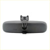 Black plastic rear view mirror for Toyota Hilux 2004-2015 with integrated camera mount shown from back side