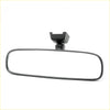 Black plastic rear view mirror with rectangular frame and bracket for Toyota Hilux 2015-2023 shown from back side