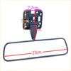 Rear view mirror navy blue for toyota hilux with black plastic rear housing and rectangular reflective surface