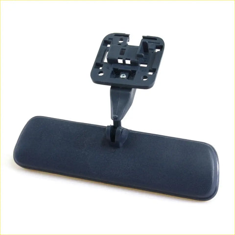 Black plastic rear view mirror with adjustable bracket shown from the back for Toyota Hilux models Navy Blue