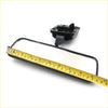 Black plastic rearview mirror for Toyota Hilux Surf 1997-2006 with rectangular reflective surface and mounting bracket visible