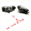 Gray metallic rear wheel brake cylinder with black rubber parts and silver fittings for ford everest 2003-2009