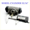 Gray metallic rear wheel brake cylinder with black rubber caps measured 44.33 mm for toyota hilux kun10 2015-2016