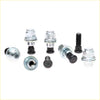 Set of chrome and black lug nuts with threaded bolts for rear wheel nut chrome toyota hilux 1997 2005