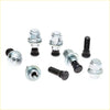 Set of chrome and black lug nuts with threaded bolts for rear wheel nut chrome toyota hilux 2wd 4wd 1997-2005