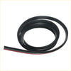 Black rubber rear window moulding upper seal with red adhesive backing for Toyota Hilux 2004-2015 shown from back side