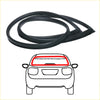 Black rubber rear windshield weatherstrip for Mitsubishi Galant Chrysler Valiant designed for vehicle rear window use