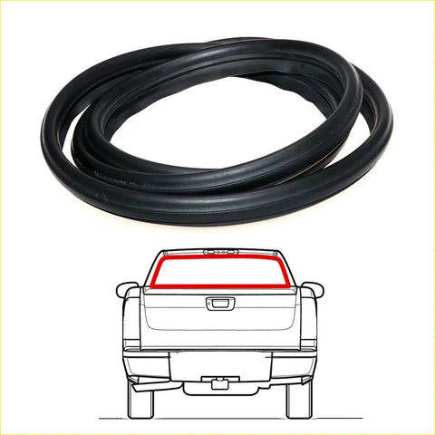 Black rubber gasket rear windshield weatherstrip for mitsubishi triton 1986-1996 pickup truck window seal
