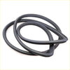 Black rubber rear windshield weatherstrip gasket for Nissan Datsun Fairlady Z 240Z 260Z shown from back side