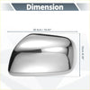Chrome finished side view mirror cover with sleek curved design for toyota hilux vigo 2005 2011