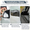 Black plastic rearview mirror cover cap glossy black for Toyota Tundra and Sequoia shown from the back side