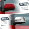 Shiny chrome rearview mirror cover overlay for red side mirror fits toyota sienna 2011-2020 protects and styles