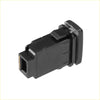 Black plastic rectangular rearview mirror heating switch adapter with molded edges for toyota alphard 2015-2023