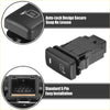 Black plastic rearview mirror heating switch with auto-lock and 5-pin connector for toyota alphard 2015-2023 backside view