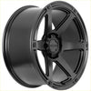 Recon armour matt black alloy wheel with black matte finish five-spoke design and recon branding at the center