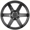 Black recon delta alloy wheel with glossy finish five spoke design in gloss black gunmetallic color
