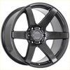 Black matte finish recon delta alloy wheel with five spoke gloss black gunmetallic design