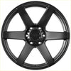 Recon delta matt black black matte finished alloy wheel with five spokes and firestone logo center cap