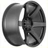 Recon delta matt black black matte finished alloy wheel with five spoke design and Roto branding on center cap