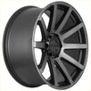 Recon Force matt black dark grey tint two-tone alloy wheel with black and silver multi-spoke design