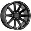 Recon force matt black ten-spoke recon alloy wheel with black matte finish perfect for rugged vehicles