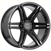 Black recon striker alloy wheel with glossy finish and five-spoke design for cars and trucks