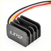 Black lp2 heat sink rectifier with ribbed design and multicolored wires for nissan outboard motor 9.9 to 40 hp