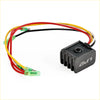 Black rectangular voltage regulator with heat sinks and multicolored wires for nissan outboard motor rectifier