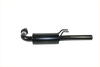 Black metallic redback 2 1/2 inch dual exhaust pipe with curved inlet and straight outlet for holden commodore ute