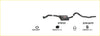 Black redback 25 inch catback exhaust system with box resonator and curved pipes for holden commodore vl showing back side