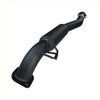 Black matte redback 25 inch catback exhaust pipe with curved design and flanged ends for easy vehicle install
