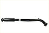 Black metal redback 2.5 inch dual exhaust pipe with curved end and label for holden commodore ve vf sedan wagon 6l back side