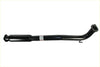Black metal redback 2.5 inch dual exhaust pipe with curved end and flanged connections for holden commodore ve vf