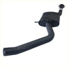 Black matte exhaust manifold with curved pipe and flanged bracket for redback 25 inch exhaust holden commodore sedan