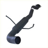 Black metal curved exhaust pipe with flanged end for redback 25 inch exhaust holden commodore vs v6 ute center