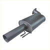 Gray metallic redback 3 inch rear muffler for holden commodore ve vf passenger side with flanged ends and two side pipes