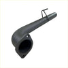 Black matte metal exhaust manifold elbow with flange and bracket for redback 3 inch tail pipe holden commodore ve vf