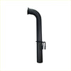 Black matte finished metal redback 3 inch tail pipe with curved upper section and mounting bracket for holden commodore driver side