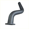 Black metal exhaust manifold with curved angular design and flanged base for redback 4x4 exhaust system suzuki jimny
