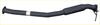 Black metal redback ba bf ute 2.5 inch catback hotdog centre pipe with curved design and flanged ends back view