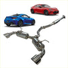 Shiny chrome redback catback exhaust system made of 304 stainless for the back side of subaru brz and toyota 86